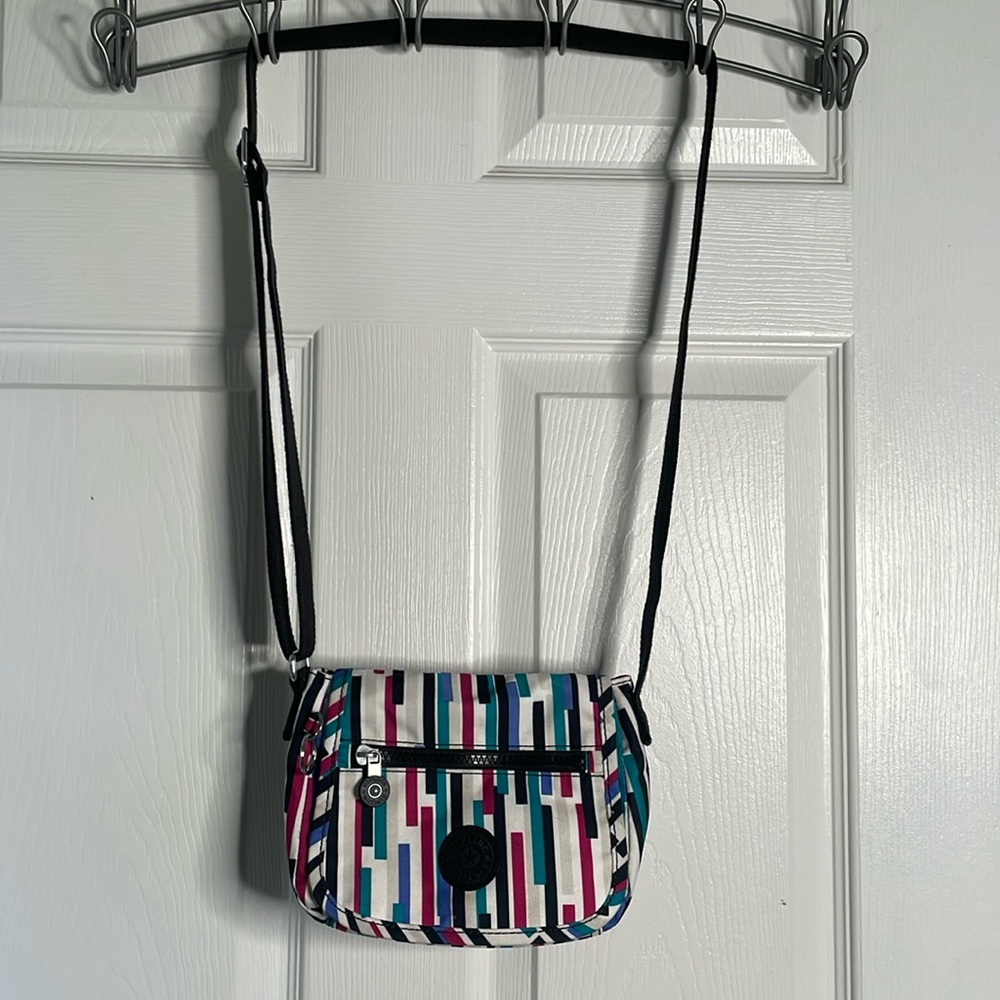Kipling striped crossbody handbag